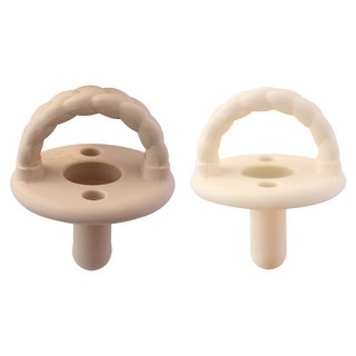 itzy ritzy Sweetie Soother造型矽膠安撫奶嘴組 食品級矽膠 對稱型, 奶茶杏, 0歲以上, 1組