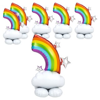 3D站立氣球, 彩虹雲 多色, 6個