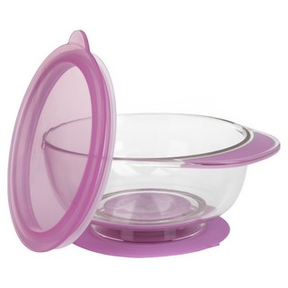 Nuby Tritan 吸盤碗 260ml, 粉色, 1個