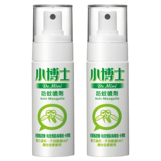 小博士 防蚊噴劑 有效預防病媒蚊、小黑蚊 不含敵避DEET 適合全家使用, 60ml, 2瓶
