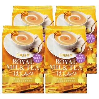 日東紅茶 皇家蜂蜜奶茶，含國產蜂蜜，北海道全粉乳使用, 13.5g, 8條, 4袋