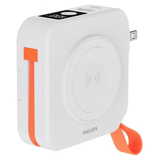 PHILIPS 飛利浦 FunCube 2.0多合一磁吸行動電源, DLP4348C-W, 白色