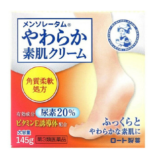 MENTHOLATUM 曼秀雷敦腳跟修護霜 足部角質柔軟霜 深層滋潤保濕 改善腳跟乾裂粗糙 使肌膚恢復柔嫩光滑, 145g, 1入