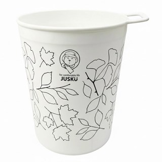 JUSKU 佳斯捷 收納桶, 皇家花園 白色, 1個