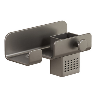 太空鋁免打孔系列 吹風機置物架 24 x 10 x 12cm, 槍灰色, 1個