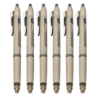 PILOT 百樂 FRIXION 魔擦筆 筆尖穩定 靜音按鍵, 霧白, 6支