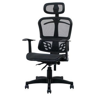 透氣辦公椅 台灣製 P-09 黑色, 1個