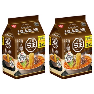 NISSIN 日清 拉王 3食包麵 擔擔麵風味 95g, 6包