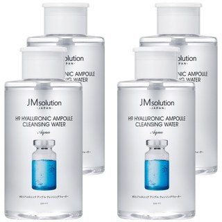 JM solution H9 玻尿酸安瓶卸妝水 Aqua, 500ml, 4個