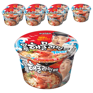 paldo 八道 碗裝御膳石鍋海鮮湯麵 110g, 8入