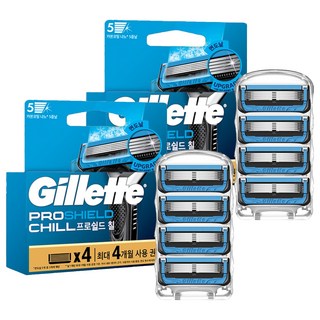 Gillette 吉列 正品鋒護冰爽刮鬍刀片, 4入, 2個