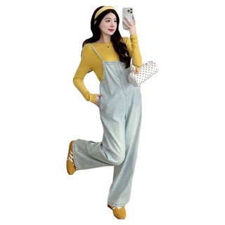 休閒日孕婦吊帶褲