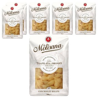 la Molisana 茉莉 石臼碾磨 義大利貝殼麵 n25, 500g 杜蘭小麥, 6包