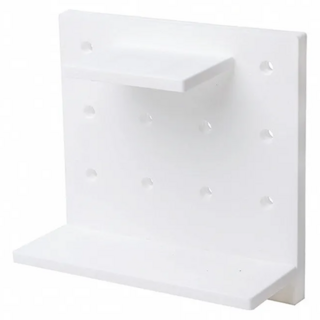 WE CHAMP 多用途壁飾洞洞板置物收納組 WTB-893 22 x 22 x 1cm 2個, 白色, 1組