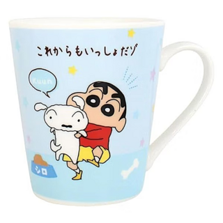 T'S FACTORY 蠟筆小新 Message MUG 陶瓷馬克杯 - 約220ml, 藍色, 1個