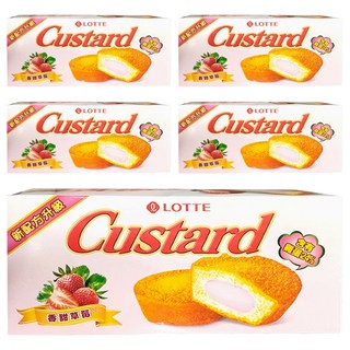 LOTTE 樂天 Custard 蛋黃派 6入, 138g, 5盒
