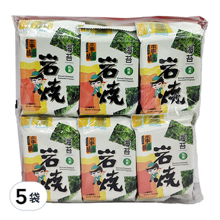 橘平屋 本事橘品岩燒海苔量販包 原味, 50.4g, 5袋