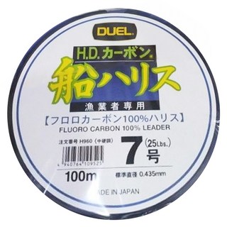 DUEL H.D. CARBON 元祖 船 碳纖線 碳素線 卡夢線 子線 前導線 H960 7號 100m, 1捲