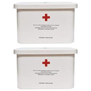 SHIMOYAMA 手提式雙層保健/急救藥箱 不含急救用品, 2個