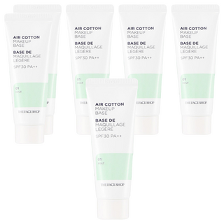 THE FACE SHOP 菲詩小舖 Air Cotton防曬隔離霜 35g, 01 Mint, 6條