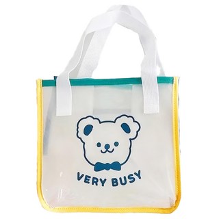 bebehome 透明收納袋/玩具收納袋/萬用袋/沙灘袋, 小, 開心小熊