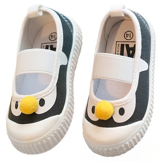 愛貝比 鬆緊套鞋帆布鞋/幼稚園室內鞋/休閒鞋/兒童鞋, 14cm, 小企鵝