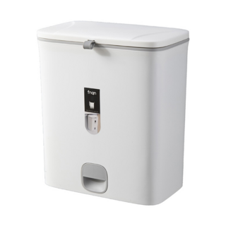 FAmILyLIFE 生活 雙面掀蓋夾縫型 直立/吊掛2用 垃圾桶 YG-109, 白色, 1個