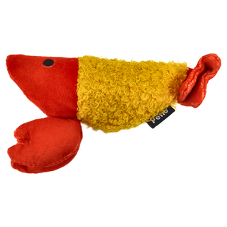 Petio 派地奧 狗狗發聲啃咬玩具 寵物玩具, 炸蝦天婦羅 紅色 + 黃色, 1個