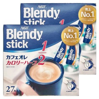 AGF Blendy 咖啡1/2歐蕾 低卡歐蕾 Set 27條, 5.4g, 2盒