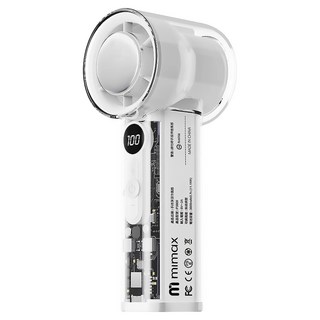 mimax 米覓 超淨涼手持冷風扇, 白色, P3000