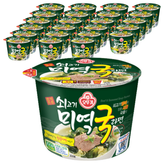 OTTOGI 不倒翁 牛肉海帶湯泡麵 大杯杯麵 100g, 24個