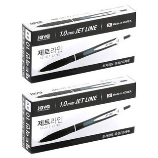 JAVAPEN Jetline 原子筆 1.0mm 黑色 12支裝, 2盒
