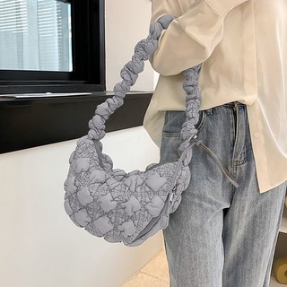 MEICHEL Bong Bong 雲朵可愛抓皺絎縫包 11391, 白灰色