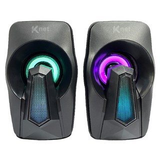 KTnet 廣鐸 LED 2件式彩漾藍芽喇叭 USB供電 3.5AUX輸入, QB81, 黑色