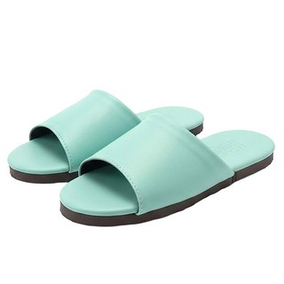 台灣犀利趴 兒童簡約皮質拖鞋 安全防滑, 23cm, 熊大綠, 1雙