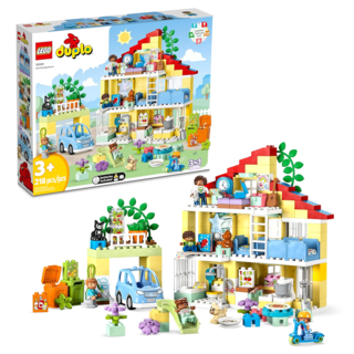 LEGO 樂高 duplo 得寶系列 218個積木 適合3歲以上兒童, 得寶系列,三合一城市住家, 1盒