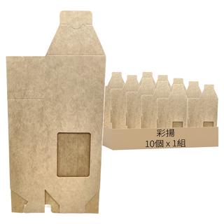 房屋型鏤空盒 無印牛皮 HO1-03 紙類材質 台灣產地 85x55x139 毫米, 1組