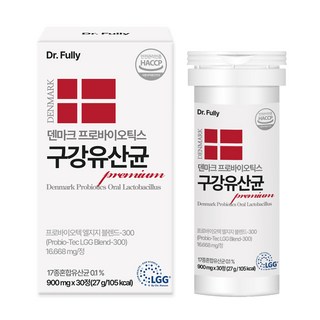 닥터풀리 덴마크 프로바이오틱스 구강유산균 27g, 1개, 30정