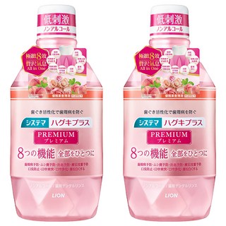 LION 獅王 細潔適齦佳極緻8效漱口水 優雅果香薄荷 無酒精低刺激配方, 600ml, 2瓶