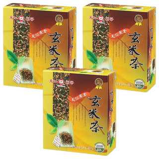天仁茗茶 黃金玄米茶 鋁箔防潮包, 3g, 40包, 3盒