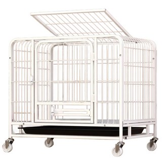 方管加粗室內寵物狗籠 M(78 x 54 x 70cm) 白色, 1個