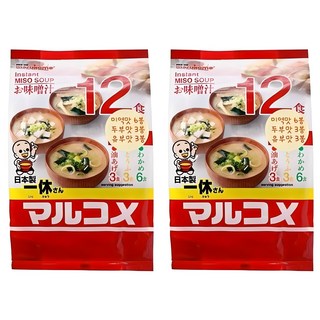 marukome 一休先生 即食味噌湯 12入, 216g, 2個