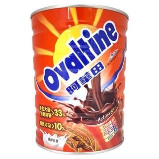 Ovaltine 阿華田 營養巧克力麥芽飲品，含21種營養，5種礦物質，7種維生素，8種必需胺基酸，膳食纖維，黃金大麥麥芽精華>33%，優質可可>10%, 800g, 1入, 1罐