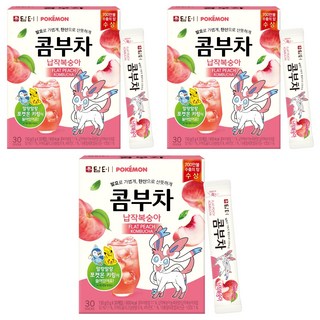 Damtuh 丹特 寶可夢康普茶 蟠桃口味, 5g, 30條, 3盒
