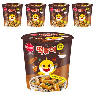 오테이스트 핑크퐁 아기상어 떡볶이 고소한 짜장맛, 116g, 5개