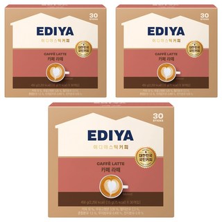 이디야 카페 라떼, 15g, 30개입, 3개