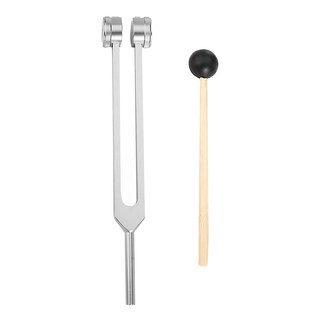 上手家居 低頻音叉 128Hz 附擊錘 + 收納袋 + 板手, 1支, 銀色