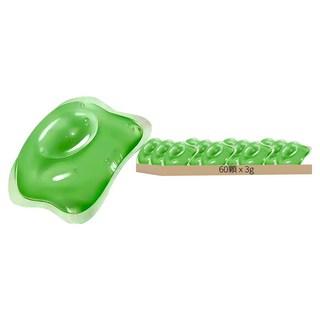 拖地花露水凝珠 綠色, 3g, 60顆