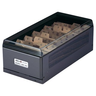 KW-triO 堡勝企業 名片盒 (600片), 黑色, 20.5 x 10 x 8cm