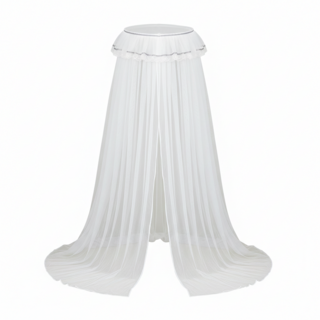 嬰兒蚊帳 灰色花邊 300g 1個, 長2m